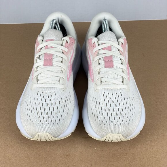 Brooks Ghost 16 Athletic Running Shoes Womens 9 Off White Pink Low Top Lace Up - Picture 2 of 10
